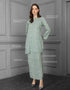 BAJU KURUNG PAHANG MODEN MADELEINE (GREY MINT)